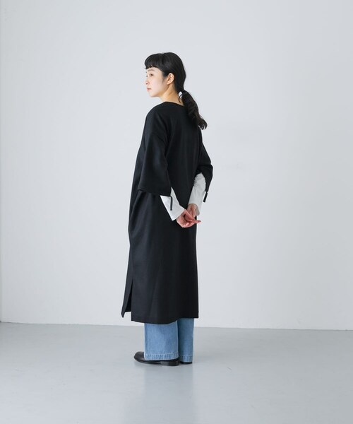かぐれ（カグレ）の「ウールオーバーワンピース（ワンピース・レディース・BEIGE/BLACK・Free）」の10枚目の写真