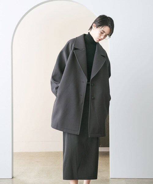 URBAN RESEARCH（アーバンリサーチ）の「ボンディングチェスターコート（チェスターコート・レディース・CHARCOAL/BLACK・FREE）」の17枚目の写真