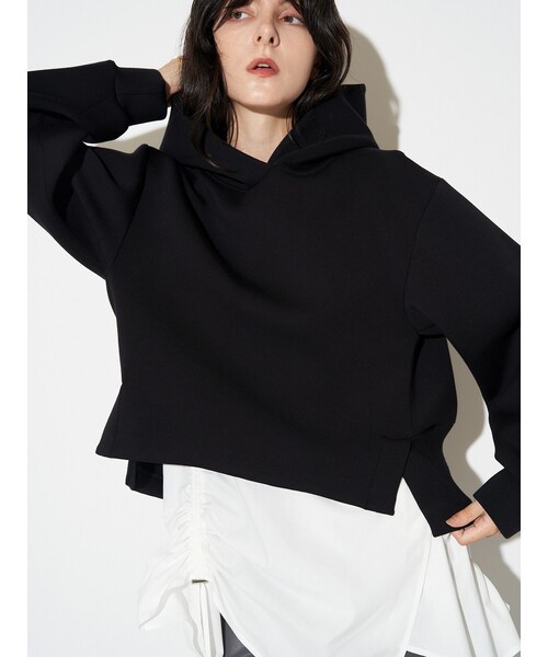 ELENDEEK（エレンディーク）の「DRAWSTRING BL SET HOODIE（パーカー・レディース・グレー/ブラック/ブラウン・F）」の12枚目の写真