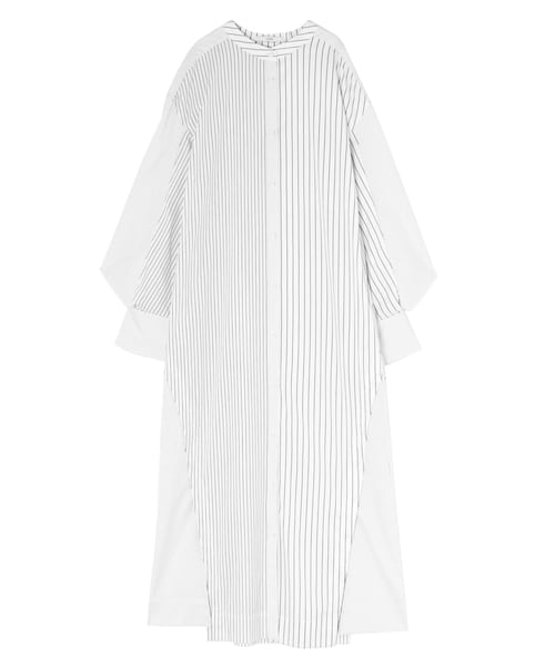 UN3D.（アンスリード）の「W TRIANGLE TUCK SH OP（シャツワンピース・レディース・ミックス/ホワイト/ブラック・36/38）」の11枚目の写真