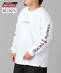 nissen | 綿100％長袖プリントTシャツ　GENUINE Dickies【大きいサイズ】(Tシャツ/カットソー)