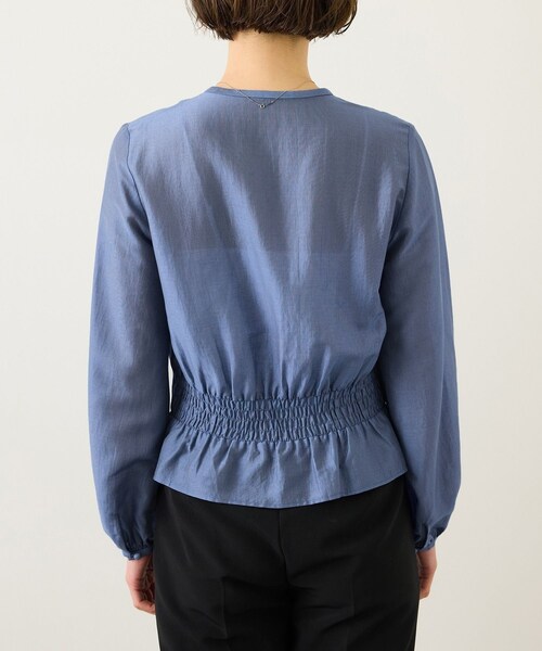 ROPE'（ロペ）の「カールマイヤーウエストタックペプラムブラウス/イージーケア（シャツ/ブラウス・レディース・ブルー系/ピンク系・36/38）」の18枚目の写真