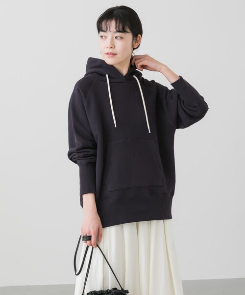 かぐれ（カグレ）の「スウェットフーデットプルオーバー（パーカー・レディース・CORAL/BUTTER/NAVY・FREE）」の13枚目の写真