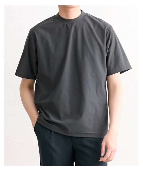 nissen（ニッセン）の「SOLOTEX ジャケットに汚れが付きにくい衿高Tシャツ（Tシャツ/カットソー・メンズ・05チャコール/06ブラック・M/L/LL/3L/4L/5L）」の11枚目の写真