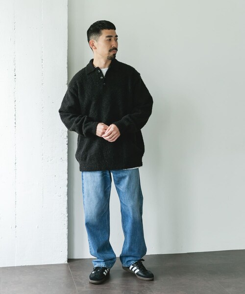URBAN RESEARCH DOORS（アーバンリサーチドアーズ）の「ブークレ ニットポロシャツ（ニット/セーター・メンズ・BROWN/NAVY/BLACK・M/L）」の12枚目の写真
