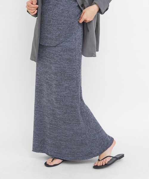 KBF（ケイビーエフ）の「メランジRIBニットスカート（スカート・レディース・BLUE/RED BROWN・One）」の18枚目の写真