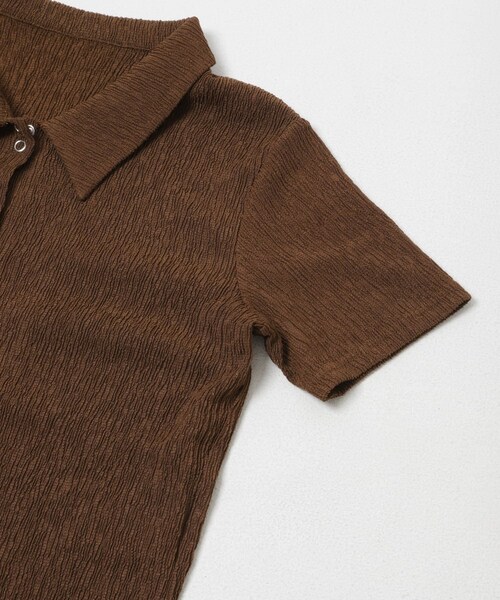 SENSE OF PLACE by URBAN RESEARCH(センスオブプレイスバイアーバンリサーチ)の「ハーフスリーブカットシャツ(シャツ/ブラウス・レディース・IVORY/BROWN/NAVY・One)」の20枚目の写真