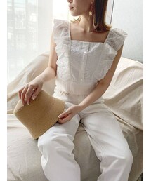 dazzlin | フリルコットンショートビスチェ(シャツ/ブラウス)