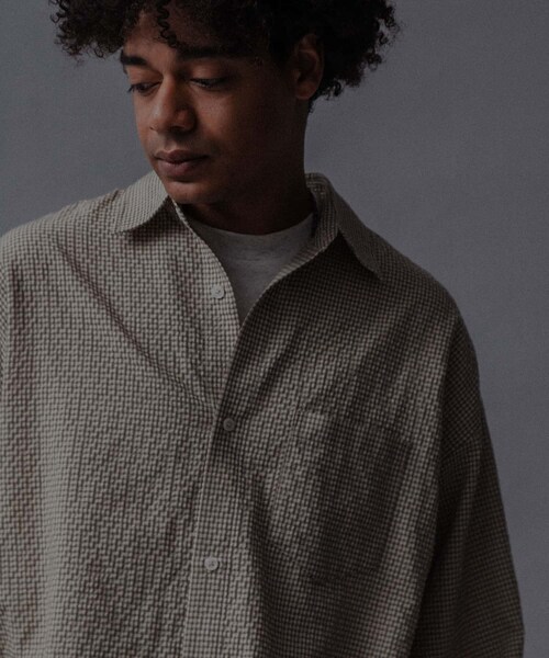 URBAN RESEARCH（アーバンリサーチ）の「FOOOOUR OO CHECK SHIRT OO（シャツ/ブラウス・メンズ・BLACK C/GREEN C/BLUE C/RED C・1/2/3/4）」の17枚目の写真