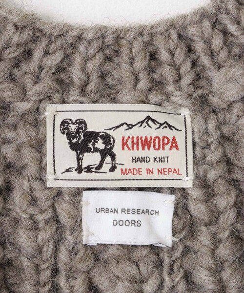 URBAN RESEARCH DOORS(アーバンリサーチドアーズ)の「『別注』KHWOPA SPIRIT×DOORS スラブカーディガン(カーディガン/ボレロ・レディース・ライトブラウン・one)」の13枚目の写真