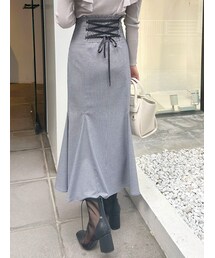 MERCURYDUO | バックレースアップストレッチマーメイドスカート(スカート)