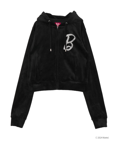 【Barbie】BarbieTM Velor Hoodie Top