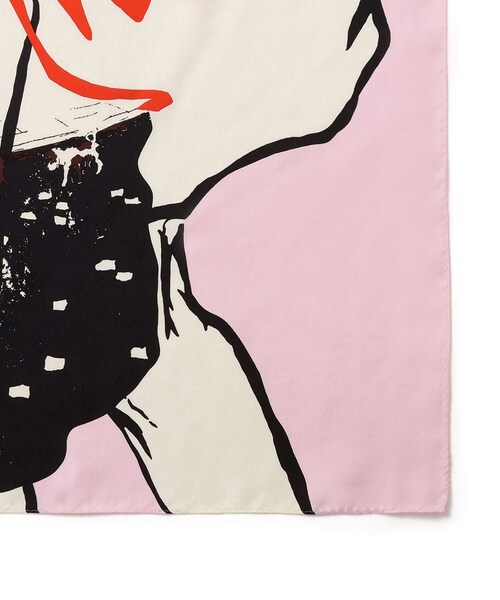 ROPE'（ロペ）の「ロートレックシルクスカーフ/Lサイズ（バンダナ/スカーフ・レディース・キナリ/ピンク/ライトグレー・F）」の7枚目の写真