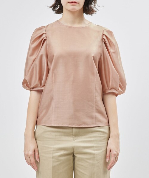 ROPE'（ロペ）の「【新色追加】【洗える】カールマイヤーパフスリーブブラウス【雑誌/メディア掲載】（シャツ/ブラウス・レディース・ホワイト/ブルー/ピンク/ブラック/ベージュ/ブルー系・F）」の21枚目の写真