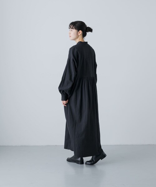 かぐれ（カグレ）の「コットンギャザーワンピース（ワンピース・レディース・OFF/BLACK・1）」の18枚目の写真