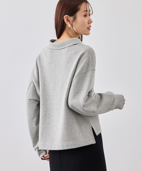 ROPE' PICNIC（ロペピクニック）の「スキッパースウェット（スウェット・レディース・ライトグレー/ホワイト/ネイビー/クリーム系・F）」の9枚目の写真