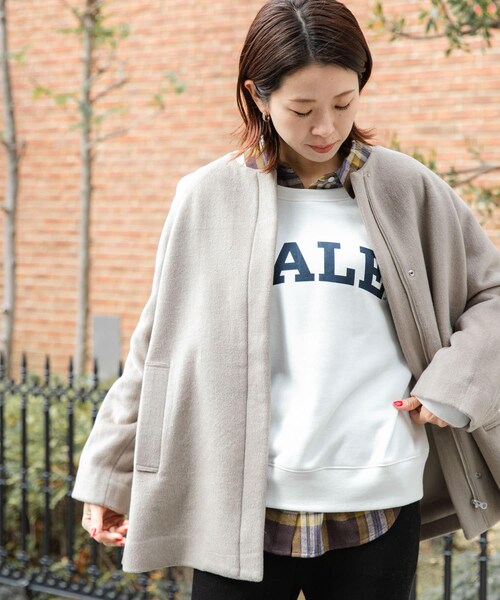 URBAN RESEARCH Sonny Label（アーバンリサーチサニーレーベル）の「ノーカラーショートコート（ノーカラージャケット・レディース・ミント/ブラック/ベージュ・FREE）」の13枚目の写真