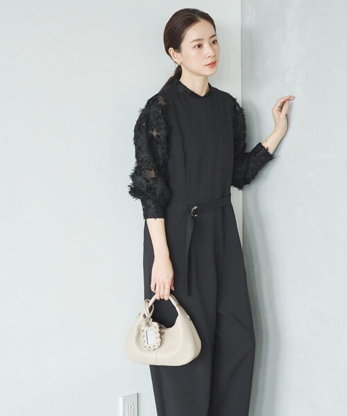 URBAN RESEARCH(アーバンリサーチ)の「『2サイズ展開』ベルト付きオールインワン(つなぎ/オールインワン・レディース・NAVY/BLACK・36/38)」の9枚目の写真