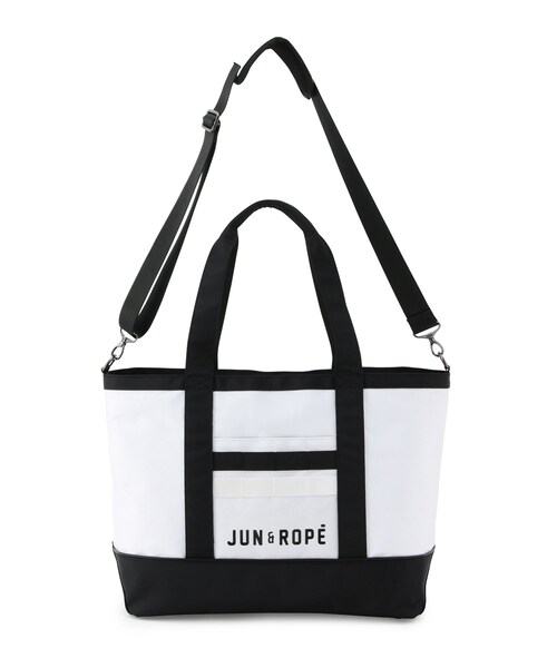 ROPE'（ロペ）の「ロゴ入りBIGトートバッグ（トートバッグ・レディース・ブラック/ホワイト/ライトグリーン・F）」の5枚目の写真