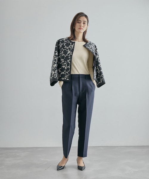 ROPE'(ロペ)の「【限定店舗・J'aDoRe限定】エレガンス キュアフィーロ 天竺クルーネックリブプルオーバー(Tシャツ/カットソー・レディース・ネイビー/オフホワイト・F)」の22枚目の写真