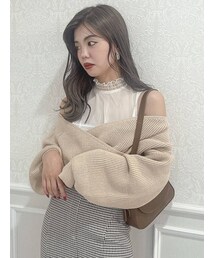 dazzlin | チュールレイヤードカシュクールニット(ニット/セーター)