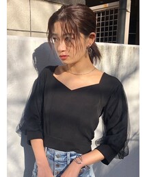 EMODA | ドッキングスリーブショートトップ(シャツ/ブラウス)