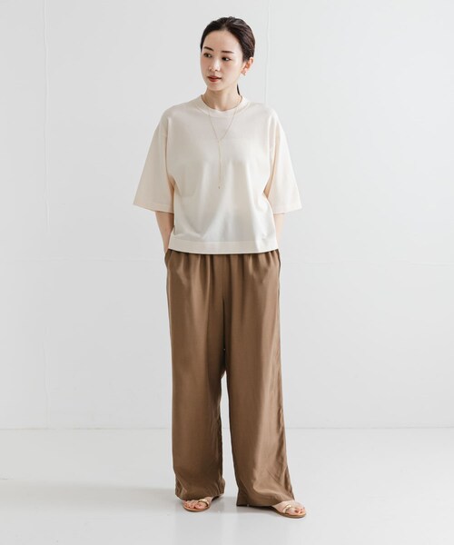 URBAN RESEARCH(アーバンリサーチ)の「ドライタッチハイゲージニットTシャツ(Tシャツ/カットソー・レディース・BLACK/OFF・FREE)」の10枚目の写真