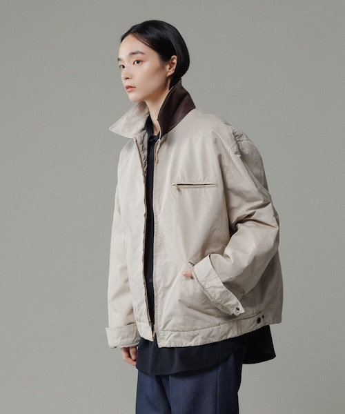 ADAM ET ROPE' アダムエロペ 小松マテーレ ブルゾン セール】《定番》【小松マテーレ】スエード スタンドカラー