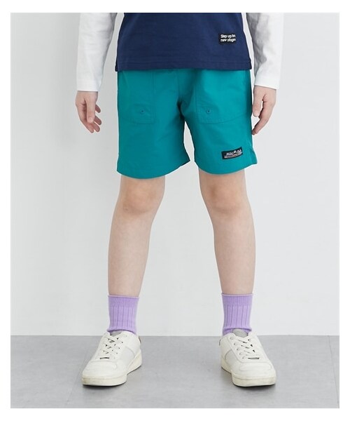 nissen（ニッセン）の「速乾・水陸両用ナイロンワッシャーショートパンツ（男の子・女の子)（パンツ・キッズ・ブラック/パープル/オレンジ/ターコイズブルー/ブルー/チャコールグレー・110/120/130/140/150/160）」の20枚目の写真