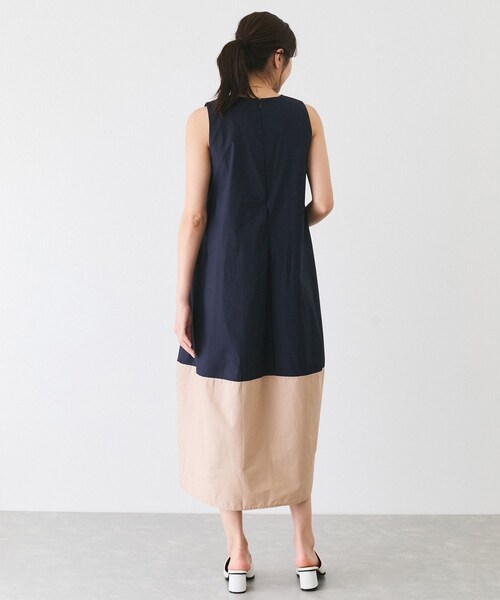 Jayro（ジャイロ）の「バイカラーノースリーブワンピース（ワンピース・レディース・ブラック/ネイビー/ピンク・F）」の13枚目の写真