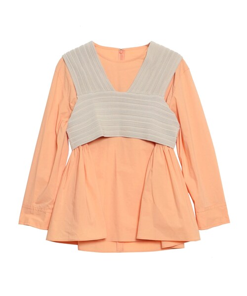 ELENDEEK（エレンディーク）の「SET BLOUSE BUSTIER KT（ニット/セーター・レディース・ライトグリーン/ミックス/ライトグレー・F/02/01）」の15枚目の写真