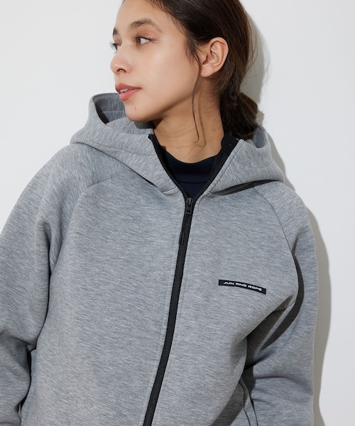 ROPE'(ロペ)の「ダンボールニットフルジップパーカー/WEB限定・ユニセックス(パーカー・レディース・グレー/ブラック・L/M/S/XL)」の11枚目の写真