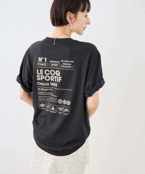ROPE' PICNIC(ロペピクニック)の「【le coq sportif/ルコックスポルティフ】バックプリント半袖Tシャツ(Tシャツ/カットソー・レディース・ブラック/ホワイト/イエロー・M)」の9枚目の写真