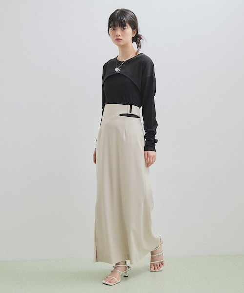 ADAM ET ROPE'(アダムエロペ)の「ウエストコンシャススカート(スカート・レディース・ブラック/ライトグレー・36/38)」の22枚目の写真