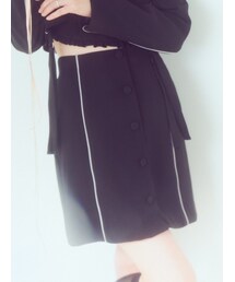 EATME | 【EATME×MISA KUROSAKI】FRONTボタンミニスカート（セットアップ可能）(スカート)