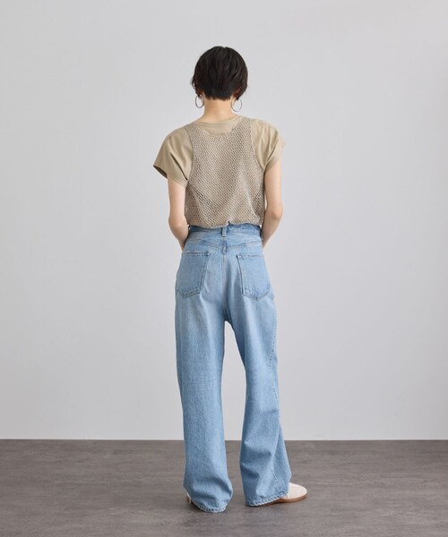 ADAM ET ROPE'（アダムエロペ）の「ラメメッシュタンクトップ（タンクトップ・レディース・ブラウン/ベージュ・F）」の7枚目の写真
