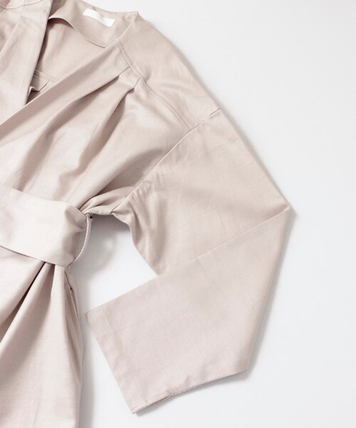 SENSE OF PLACE by URBAN RESEARCH（センスオブプレイスバイアーバンリサーチ）の「ガウンアウター（ノーカラージャケット・レディース・L.OLIVE/GREIGE・one）」の17枚目の写真
