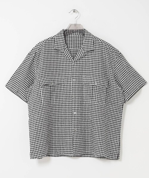 URBAN RESEARCH(アーバンリサーチ)の「PORTER CLASSIC KEROUAC LINEN GINGHAM CHECK SHIRTS(シャツ/ブラウス・メンズ・BLACK/F.BLUE/RED・XL/XXL/XXXL)」の5枚目の写真