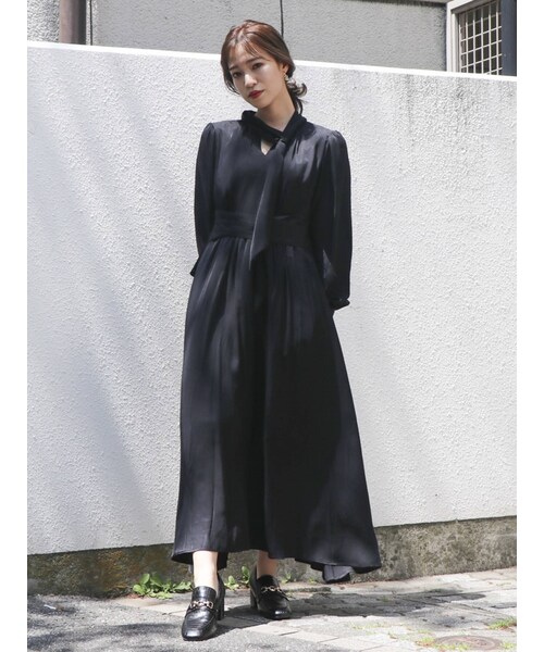 カシュクールロングワンピース