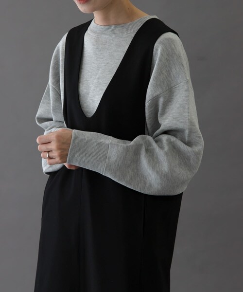 URBAN RESEARCH DOORS(アーバンリサーチドアーズ)の「FORK&SPOON ダブルフェイスクルーネックニット(ニット/セーター・レディース・OFF/TOP GRAY/BLUE・1)」の15枚目の写真