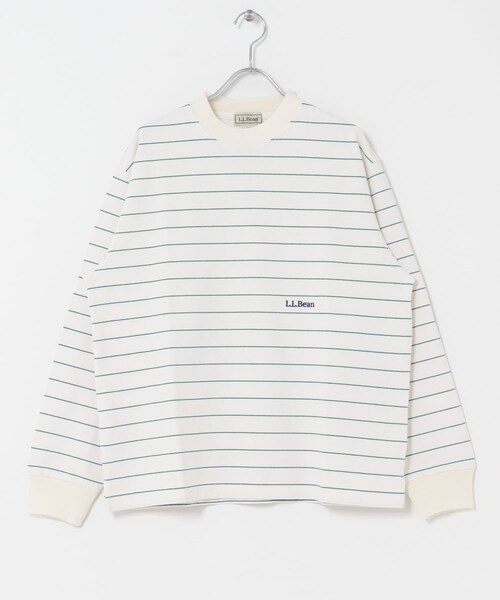 URBAN RESEARCH DOORS（アーバンリサーチドアーズ）の「L.L.Bean JAPAN EDITION　LONGSLEEVESTRIPEDT-SHIRTS（Tシャツ/カットソー・レディース・OFF/GREEN/BIRCH/YEL/NAVY/TEAL/GREY/RED・M）」の9枚目の写真
