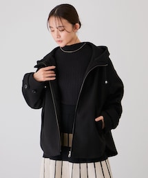 Jayro（ジャイロ）の「ジャージメルトンフード付きショートコート（その他アウター）」