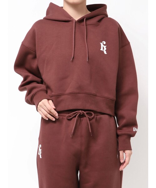 CALNAMUR（カルナムール）の「【CALNAMUR×NEW ERA®】SWEAT SHORT HOODIE CALNAMUR（パーカー・レディース・ミントグリーン/ブラウン・M/L/F）」の12枚目の写真