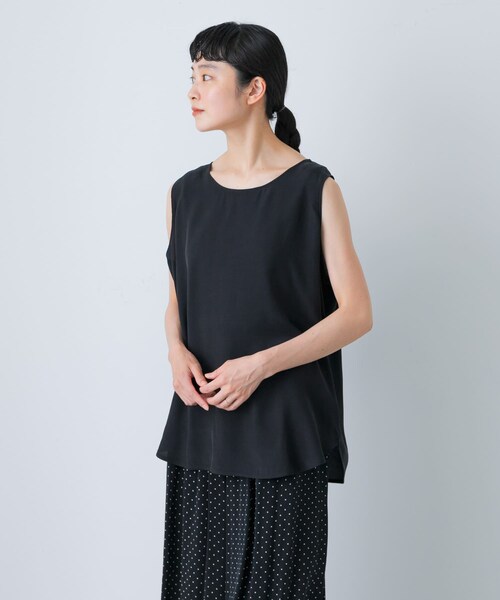 かぐれ（カグレ）の「フィブリルタフタタンクトップ（タンクトップ・レディース・BLACK/CAMEL・FREE）」の15枚目の写真