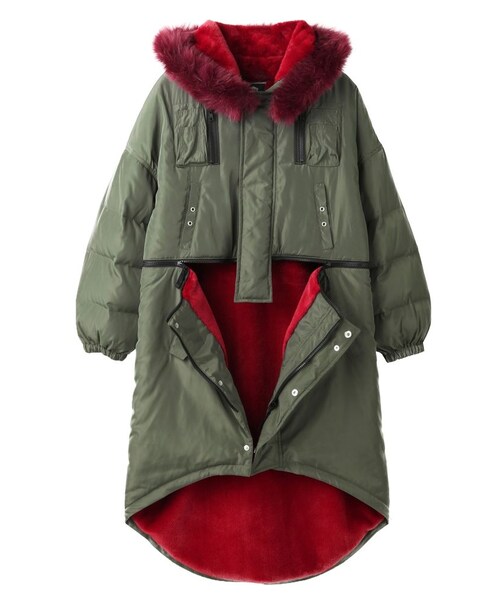 PAMEO POSE（パメオポーズ）の「2 WAY MOODS COAT（その他アウター・レディース・レッド/マスタード/グリーン・F）」の2枚目の写真