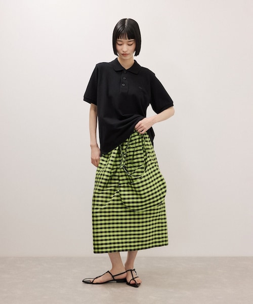 ADAM ET ROPE'(アダムエロペ)の「【LACOSTE for ADAM ET ROPE'】別注 Classic Polo(ポロシャツ・レディース・ブラック/ワイン系/クリーム・36)」の7枚目の写真