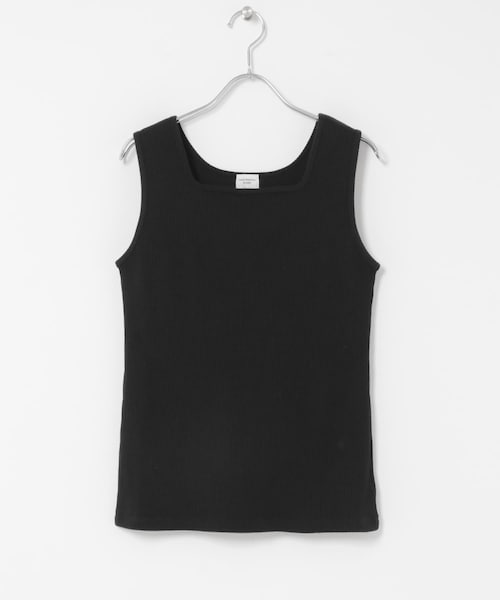 URBAN RESEARCH DOORS（アーバンリサーチドアーズ）の「針抜きテレコスクエアタンクトップ（タンクトップ・レディース・IVORY/BEIGE/BLACK・Free）」の2枚目の写真