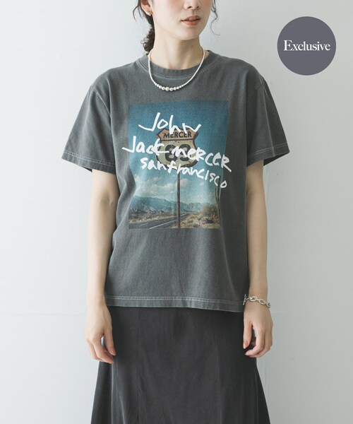 URBAN RESEARCH(アーバンリサーチ)の「『別注』J.J.Mercer×URBAN RESEARCH PHOTO PRINT T-SHIRTS(Tシャツ/カットソー・レディース・WHITE/CHARCOAL/BROWN・M)」の2枚目の写真