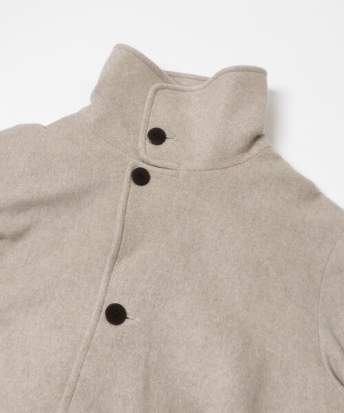THE GOODLAND MARKET（ザグッドランドマーケット）の「cwtch　WOOL LONG COAT（ステンカラーコート・レディース・GREEN/BLACK/OAT・FREE）」の15枚目の写真