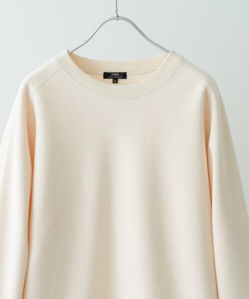 ITEMS URBANRESEARCH（アイテムズ アーバンリサーチ）の「発熱機能 クルーネックラグランTops（Tシャツ/カットソー・メンズ・GREIGE/OFF/BLK・M/L）」の13枚目の写真